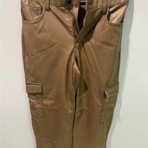 Abercrombie vegan leather cargo pants